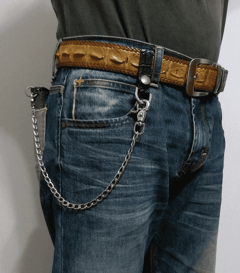 Chain wallets that clanked when you walked