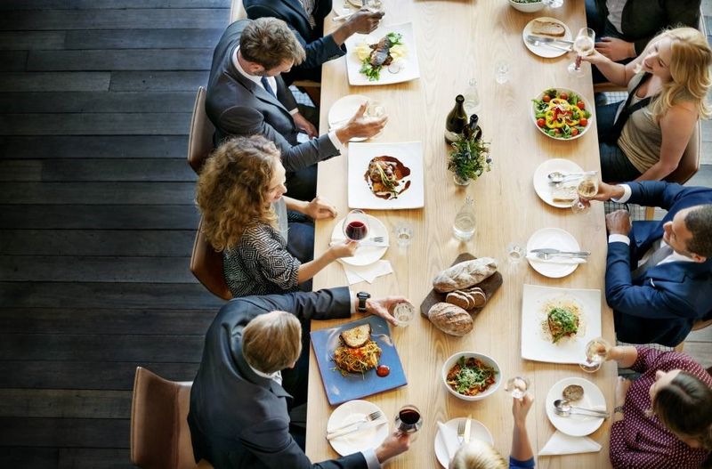 Setting a table and eating with actual manners