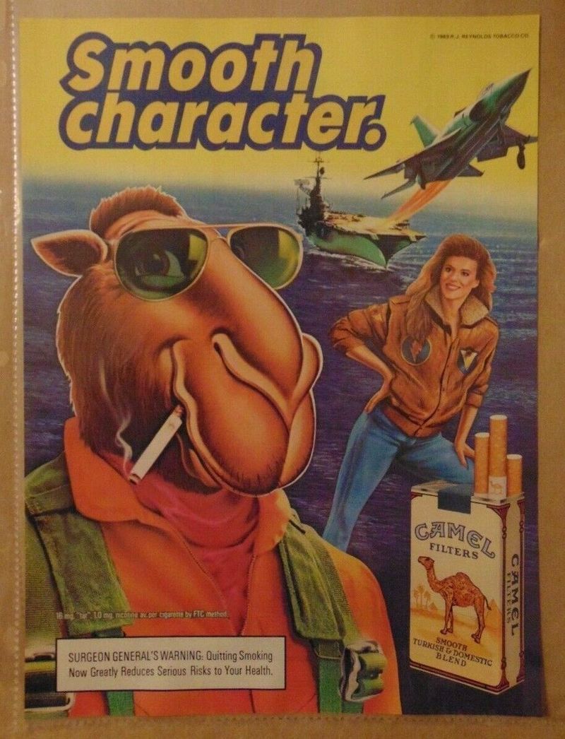 Advertising cigarettes to kids using cartoons