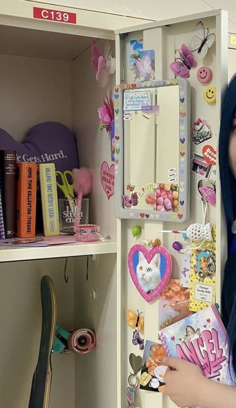 Decorating lockers like miniature theme parks