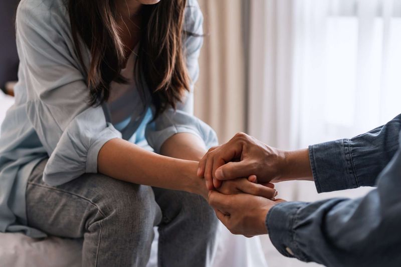 He notices her stress before she says a word