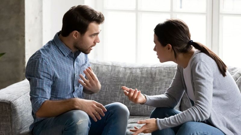 He acts weirdly defensive when you bring her up