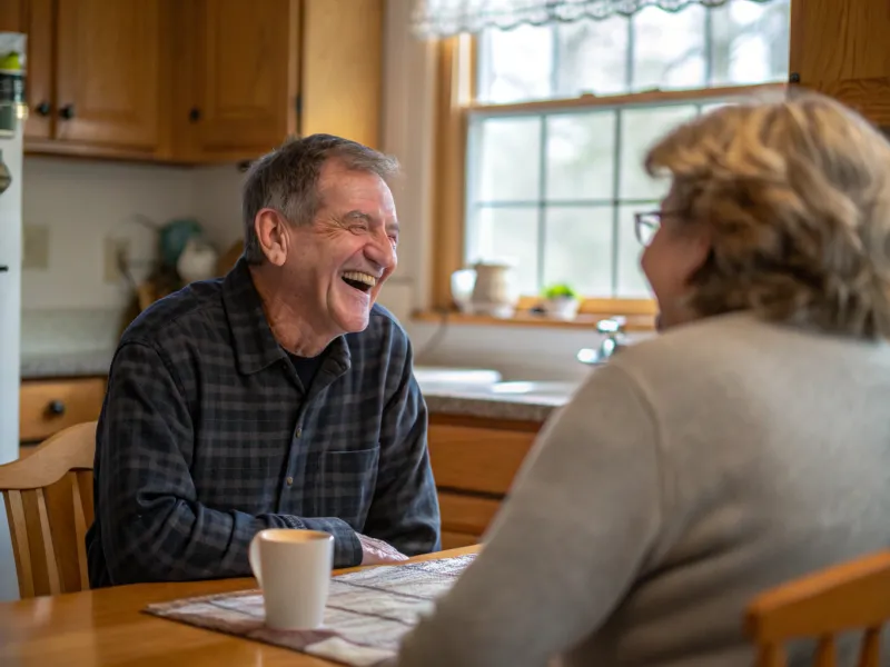 He laughs at your jokes—yes, even the ones he’s heard 87 times.