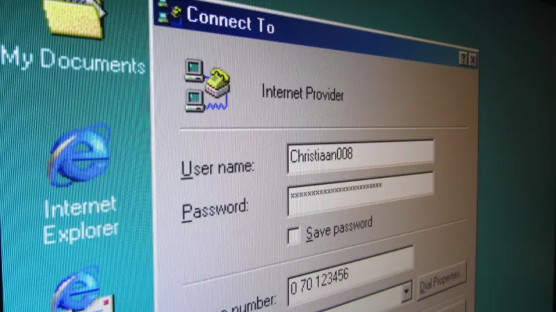 Dial-up internet (and thinking it was futuristic)
