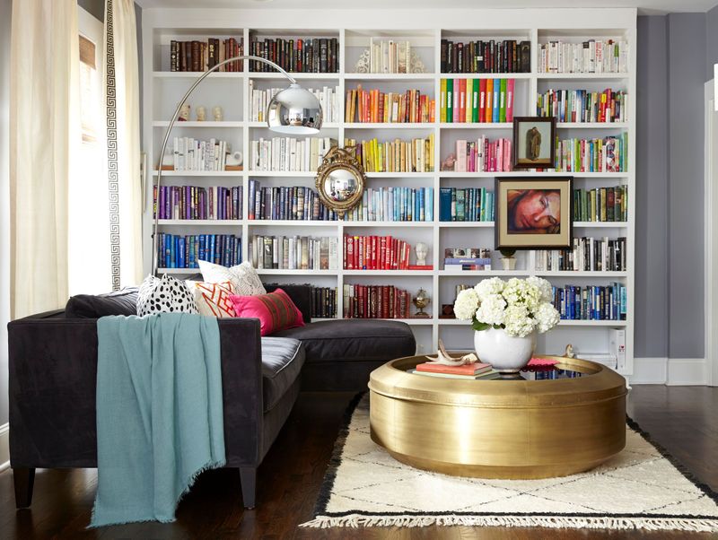 They Organize the Bookshelf by Color