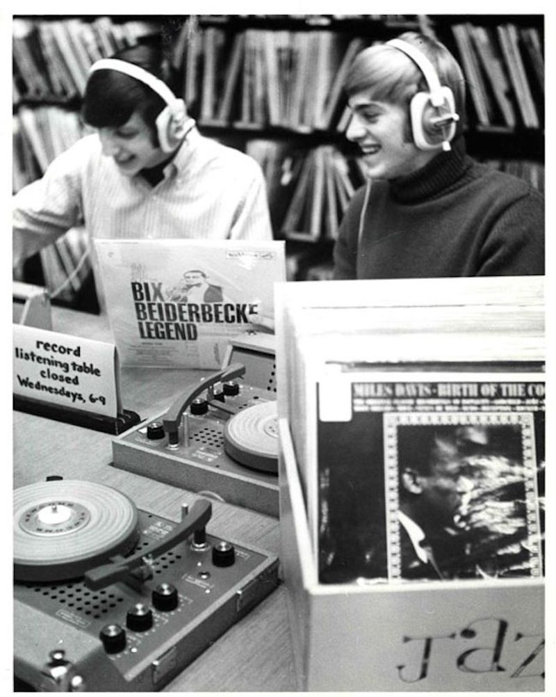 Going to record stores and listening to entire albums in-store