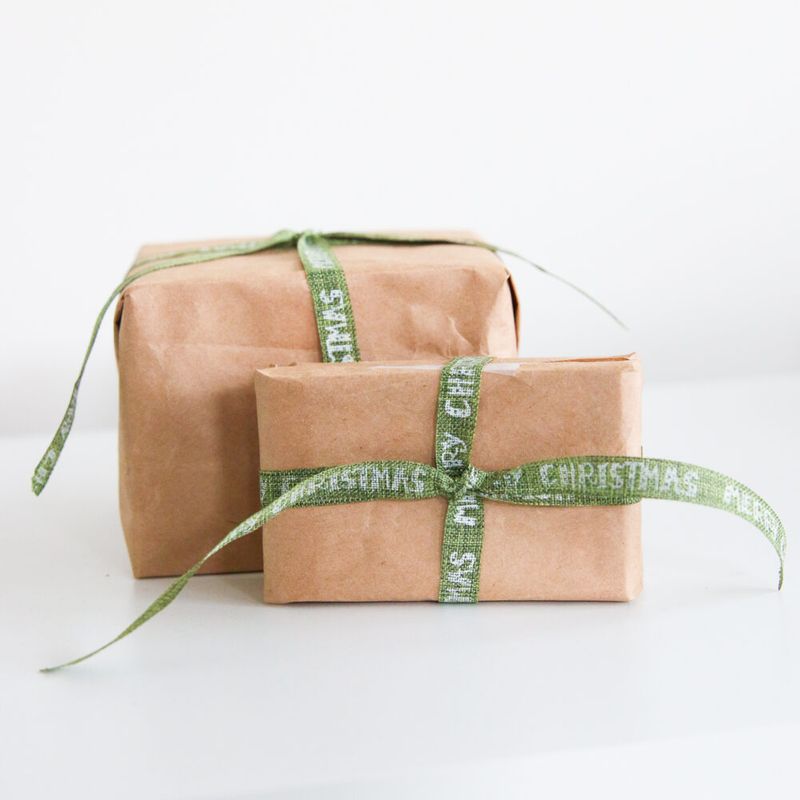 Reusing wrapping paper (carefully)