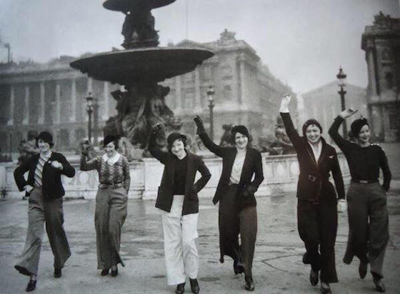 Women couldn’t wear pants in many public places