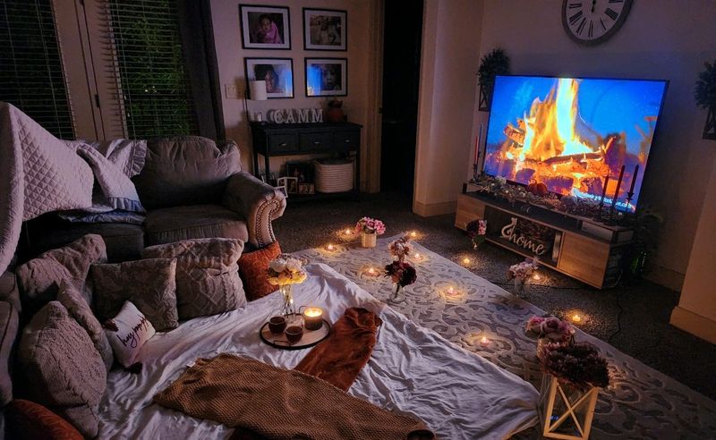 A Cozy Night In with Her Favorite Movie and People