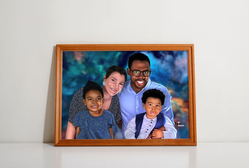 A Custom Portrait of the Family or Pets