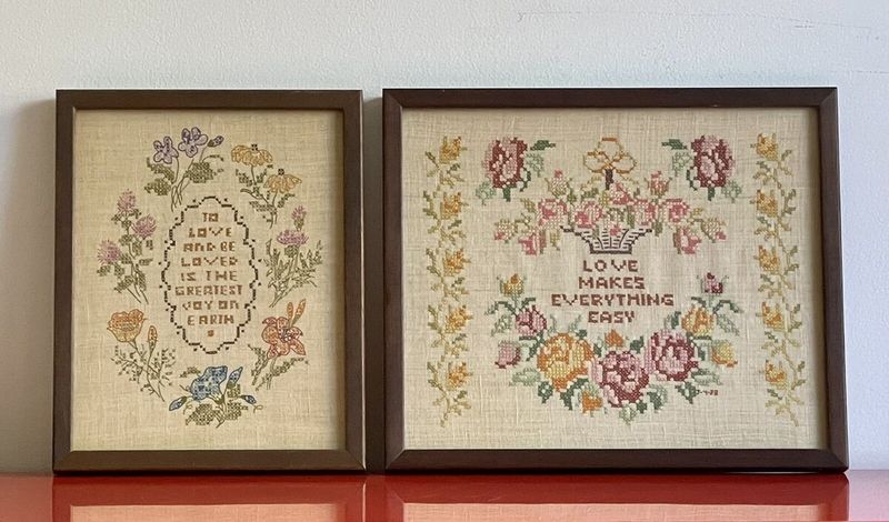 Needlepoint Wall Art or Embroidered Samplers