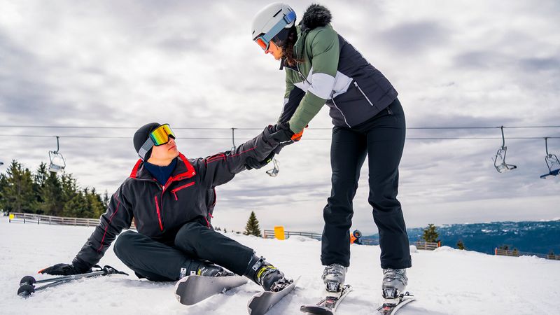 Learn to snowboard together at age 40