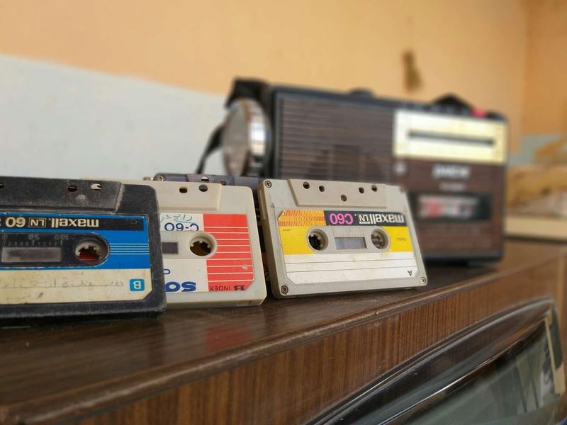 Recording songs off the radio—hoping the DJ didn’t talk over the intro