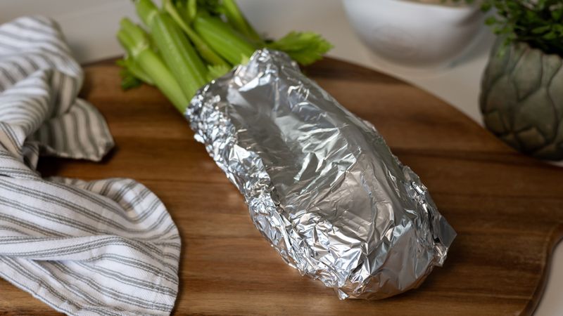 Wrap Celery in Foil to Keep It Crisp