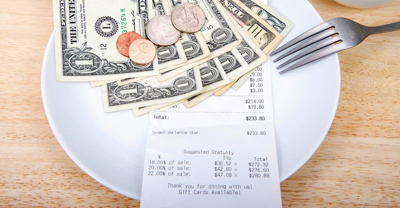 Leaving a tip—even for simple service