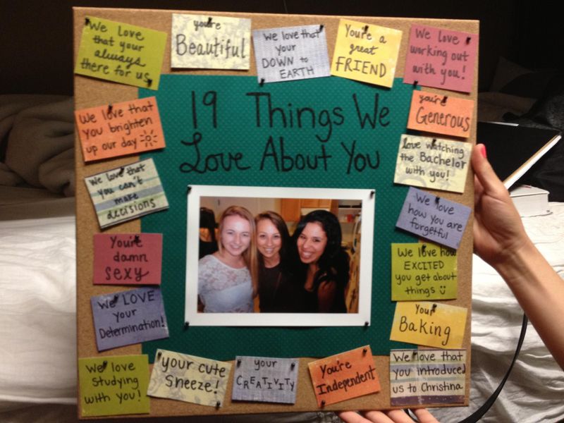 Make a “Top 10 Things We Love About You” board