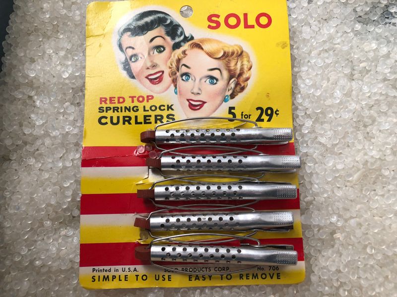 Sleeping in Metal Hair Rollers