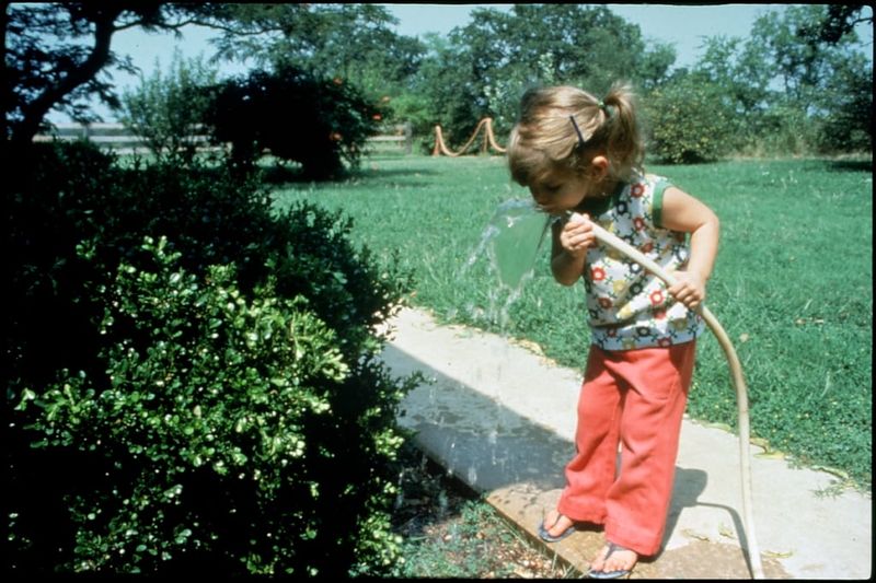 Drinking from the hose like it was a health tonic