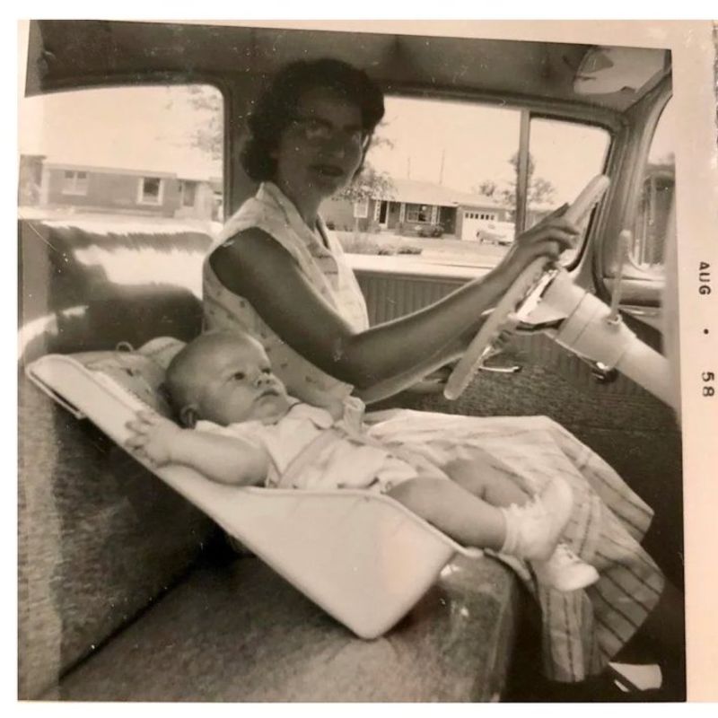 Riding in the front seat—or the back of a pickup—at age 7