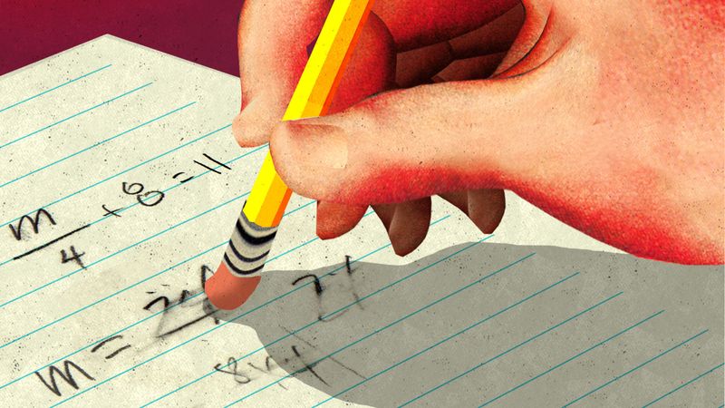The student shows signs of fear around making mistakes