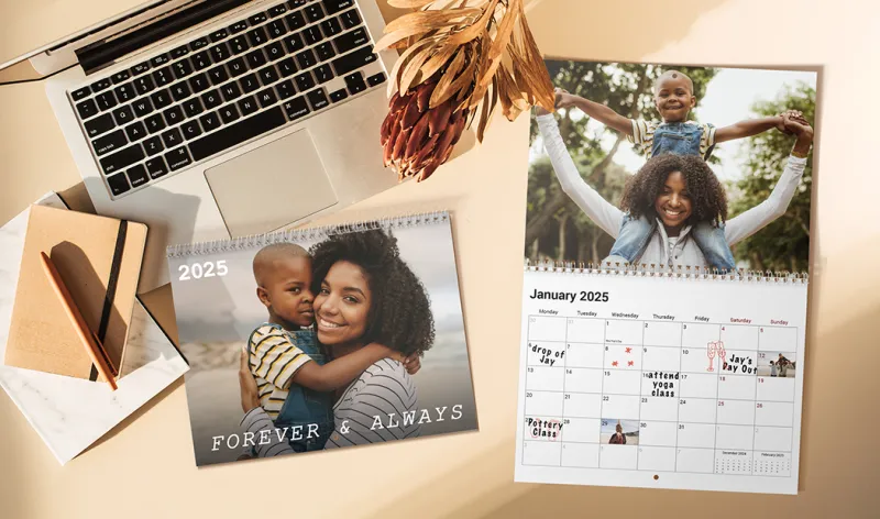Custom Calendar with Family Birthdays and Photos