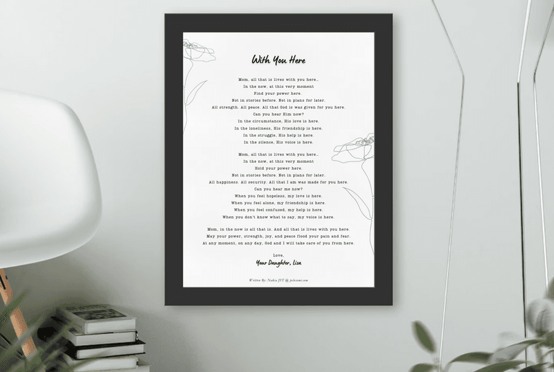 Engraved Book of Her Favorite Poem, Quote, or Song