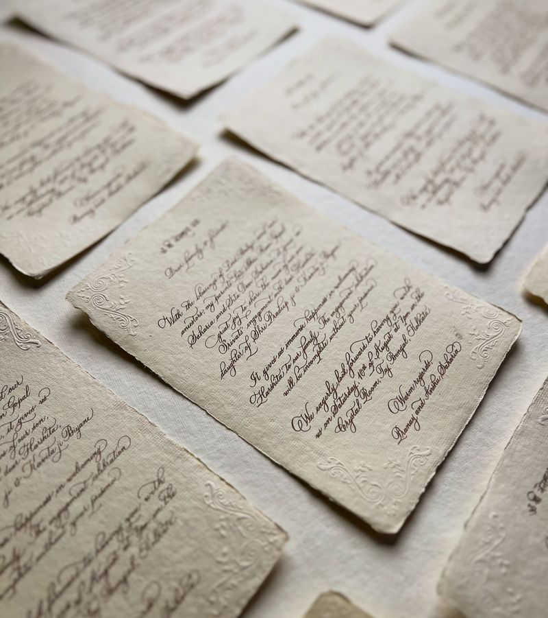 Writing physical invitations for everything