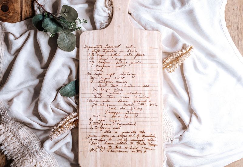 Personalized Family Recipe Cutting Board