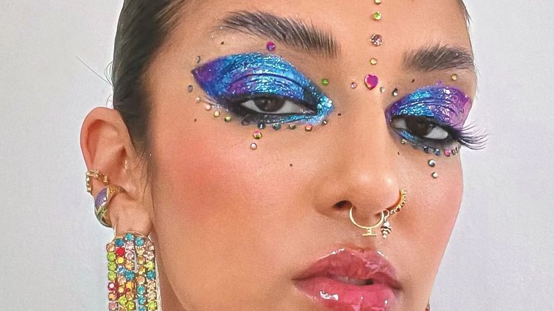 Overdone makeup for casual settings