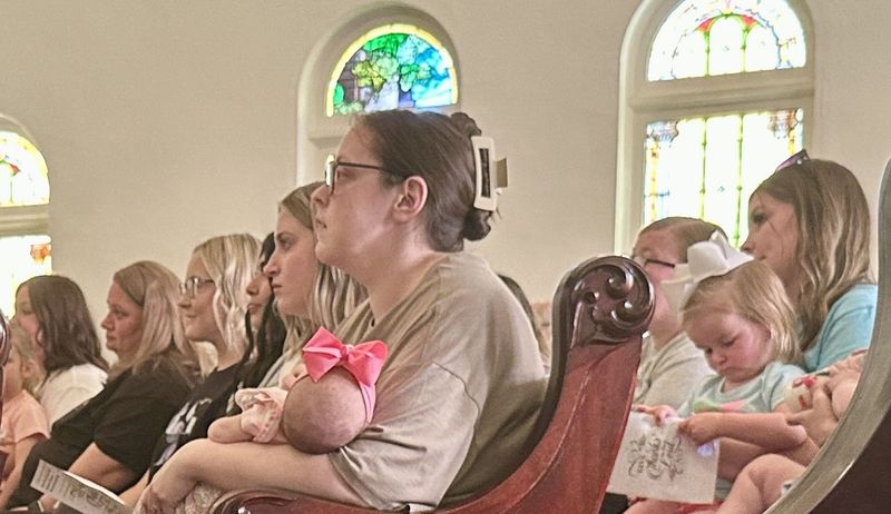 Pews Packed for Moms