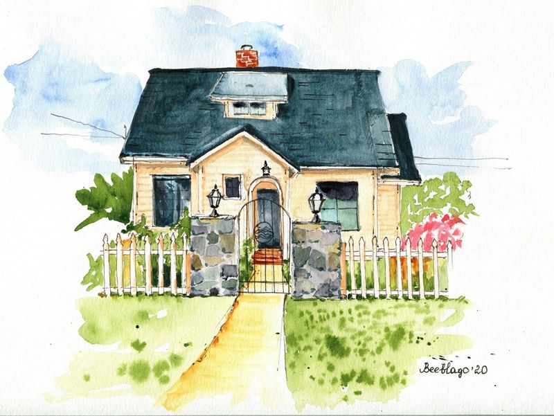 Custom Watercolor House Portrait