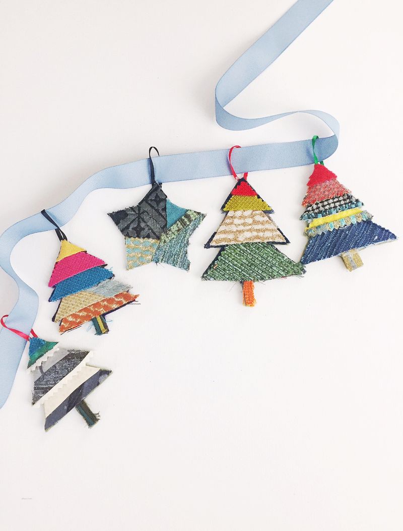 Making holiday decorations out of scraps