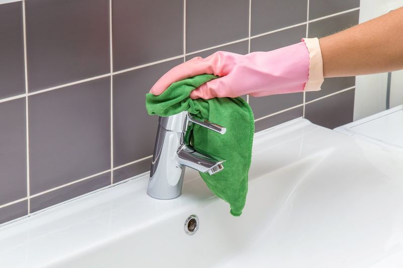 Wipe Down the Bathroom Sink Before Guests Arrive
