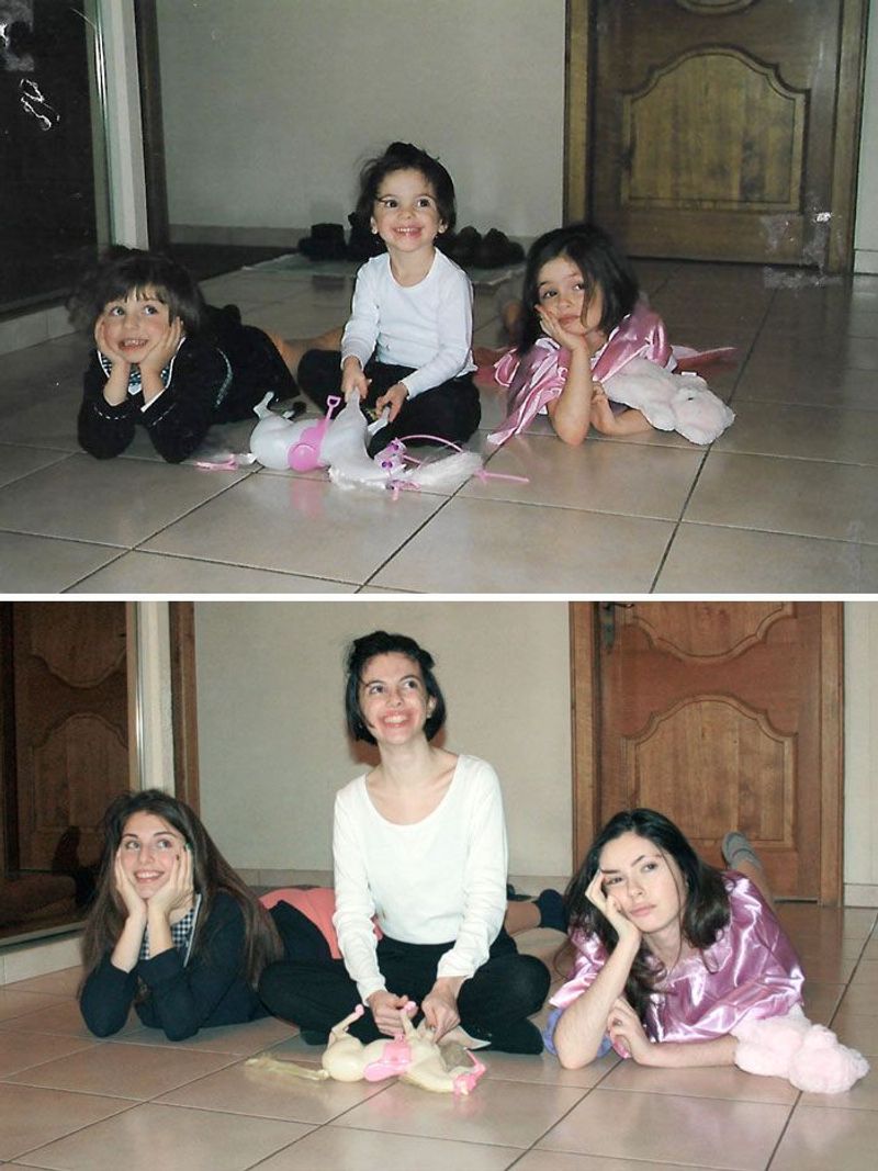Recreate an old photo with new memories