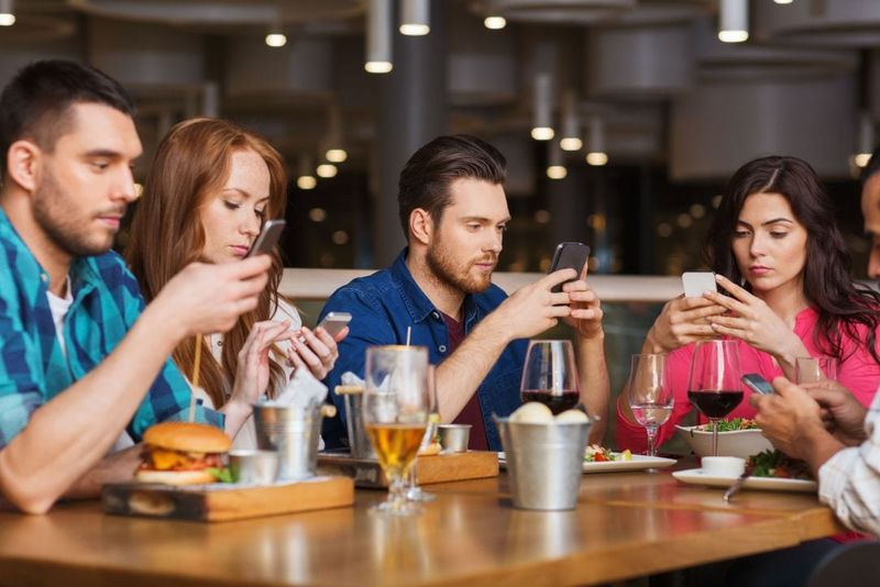 Not looking at your phone during meals