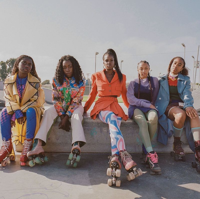 Roller skating everywhere—even to dates