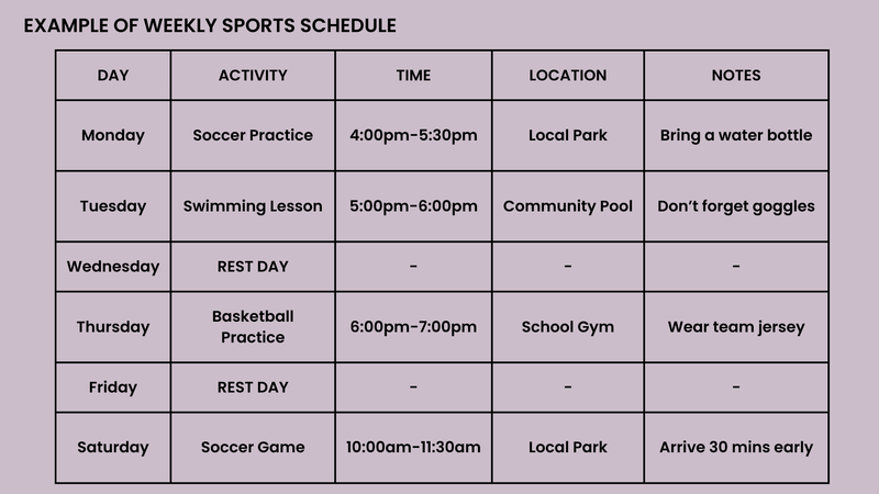 Kids Have Schedules