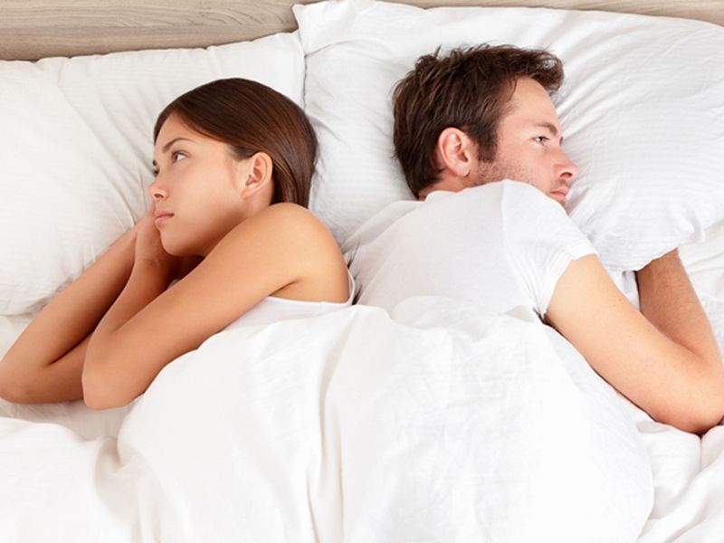 You sleep in the same bed, but feel oceans apart