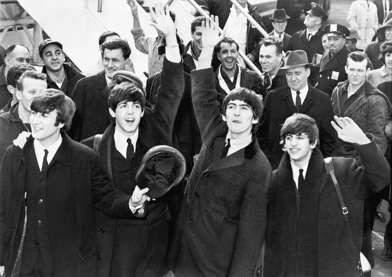 The Beatles' arrival in America