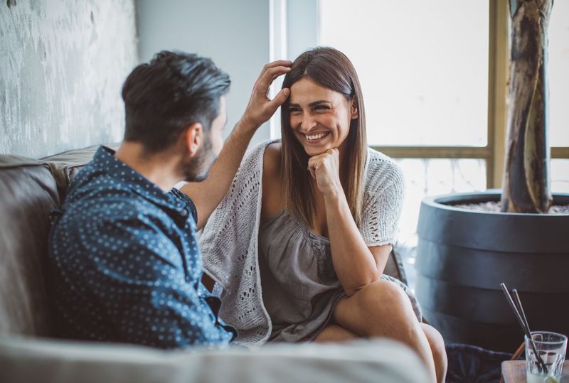 He still flirts with you—even in the middle of laundry day.