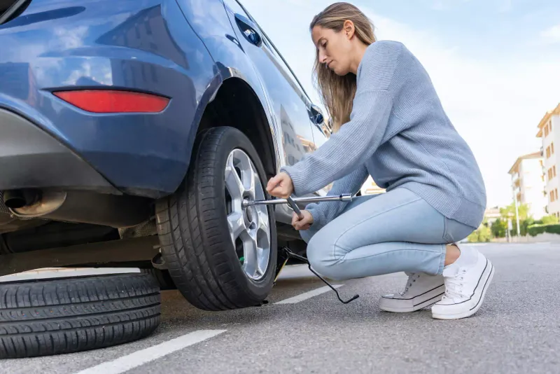 How to change a tire or check oil