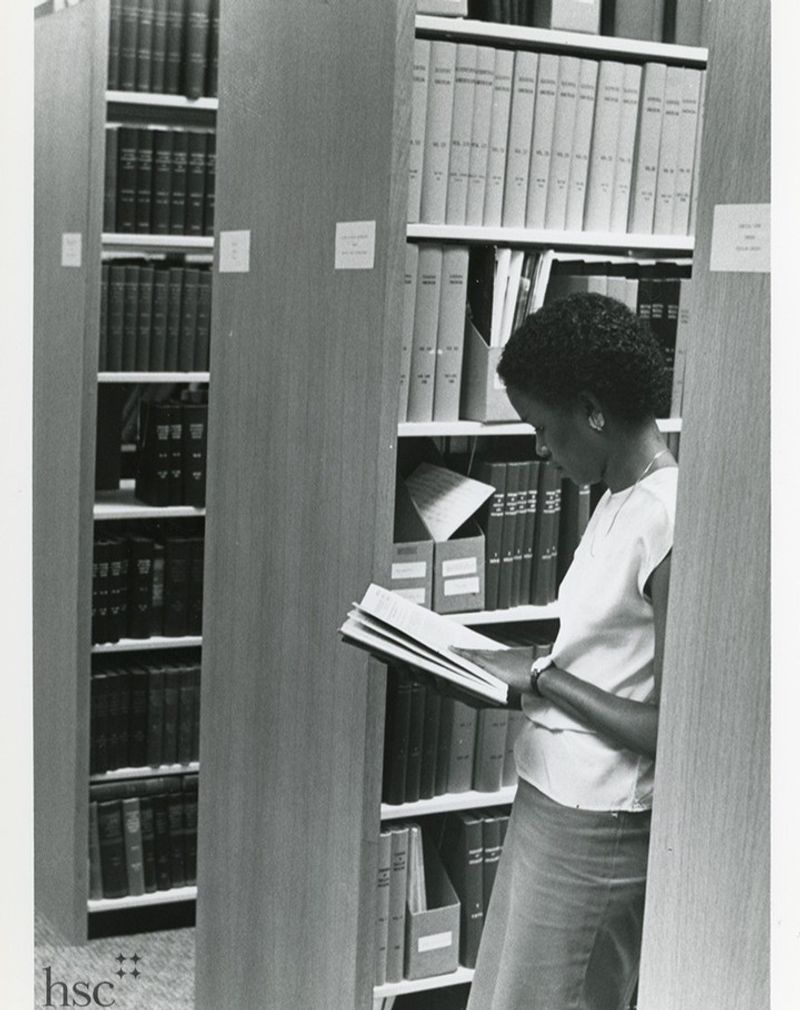 Taking your time browsing in a bookstore