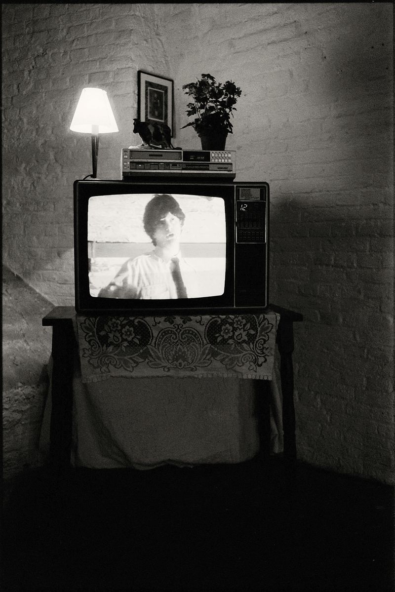Black-and-white TV with only three channels
