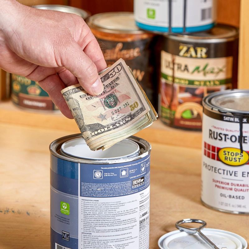 Keeping cash hidden in odd places