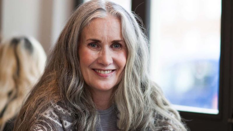 No longer hiding gray hair or laugh lines