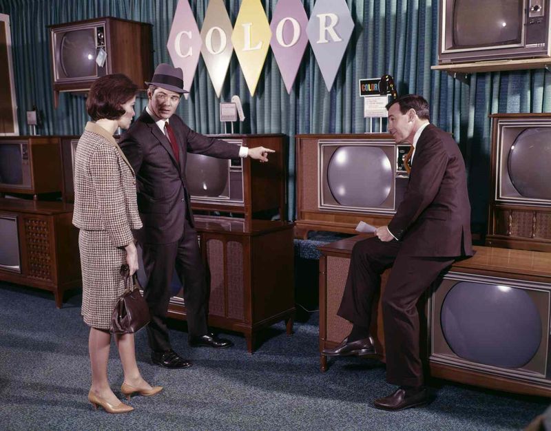 The first time they saw color television