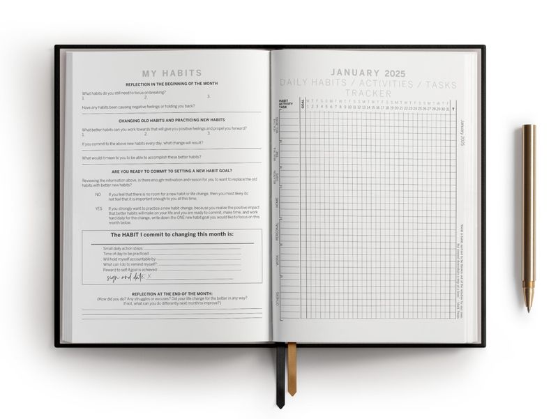 A Journal or Planner for Daily Reflection
