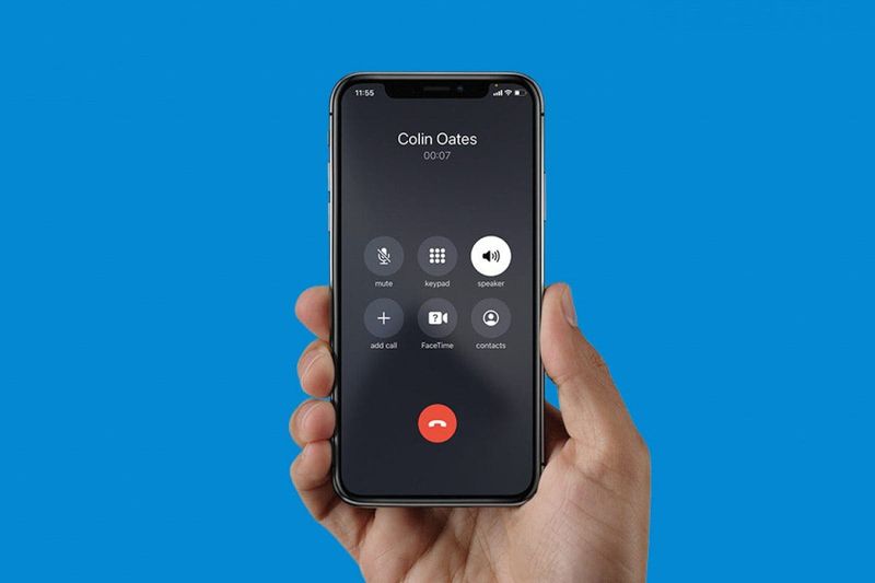 Taking calls on speaker in public