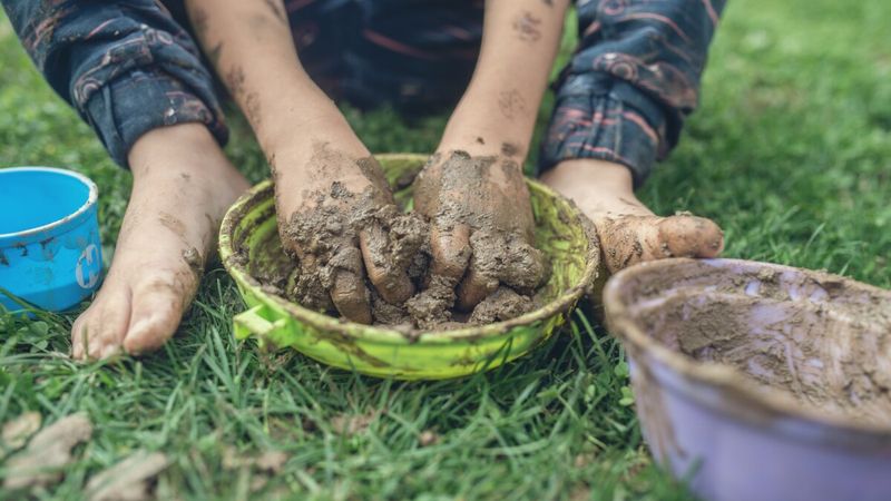 Making Mud Pies Out Back