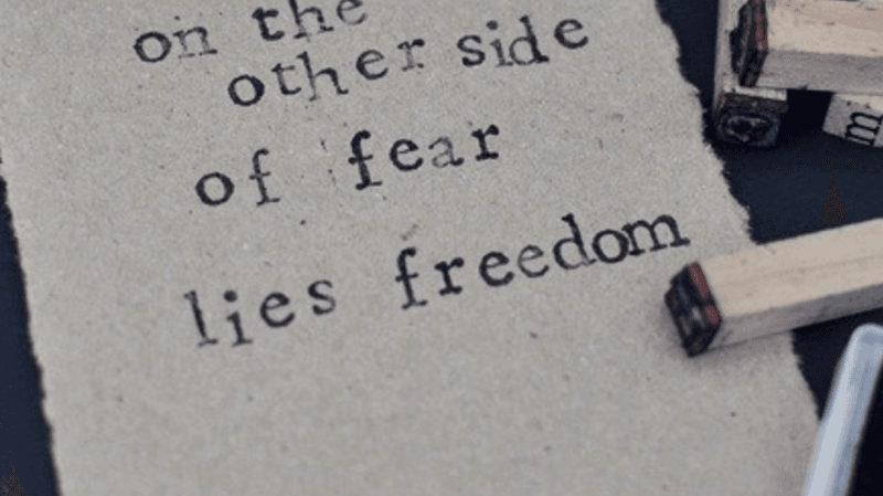 Feeling both free and terrified at the same time